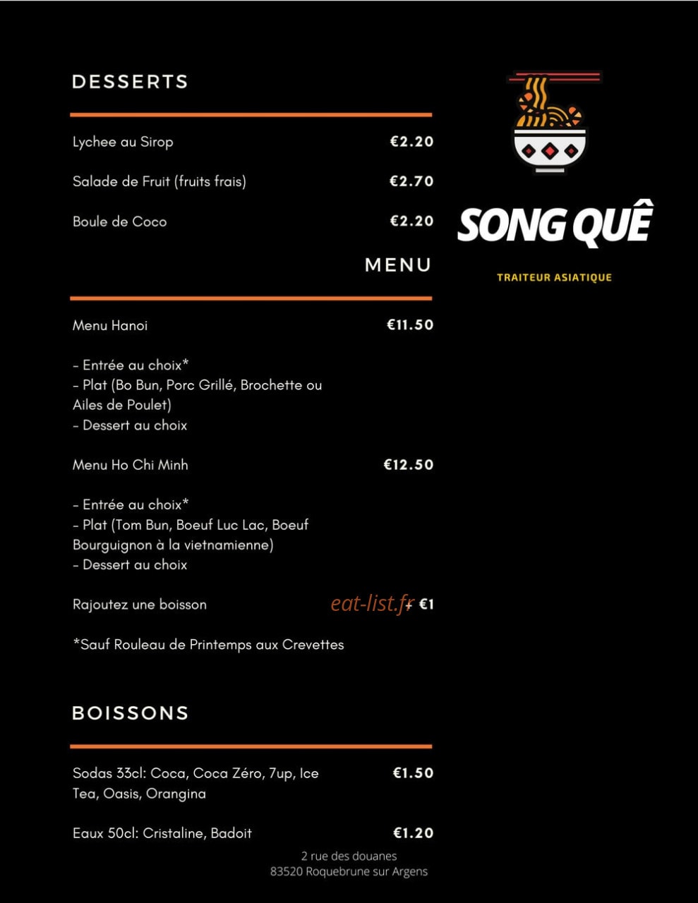 Song Quê — carte page 2