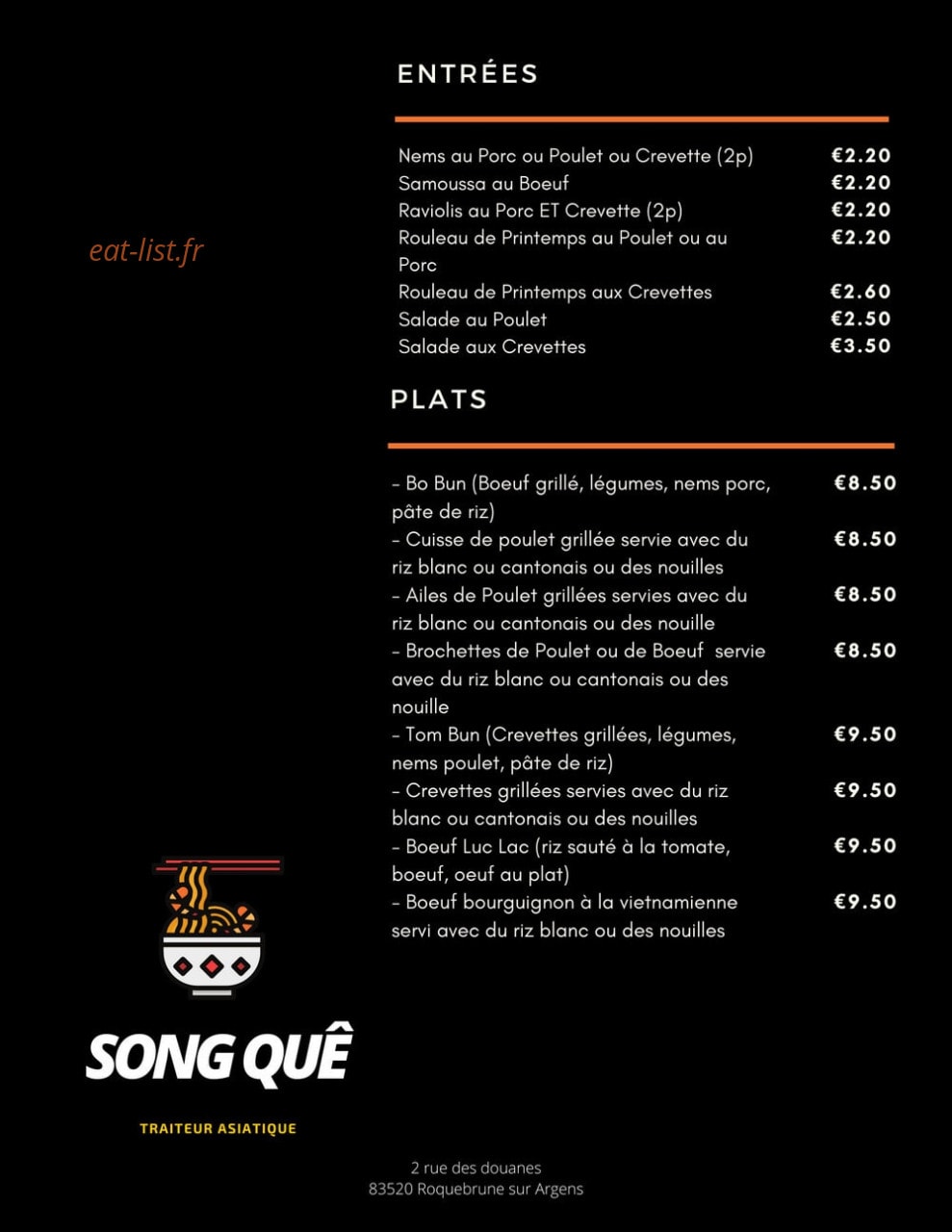 Song Quê — carte page 1