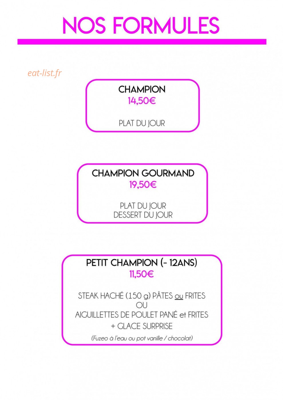 Tee Time — carte page 1