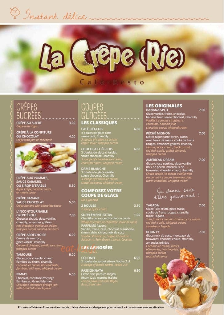 La Crêpe (Rie) — carte page 2