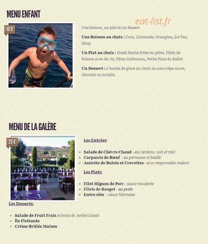 La Galère — carte page 14