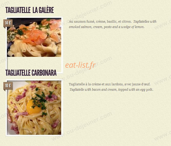 La Galère — carte page 1