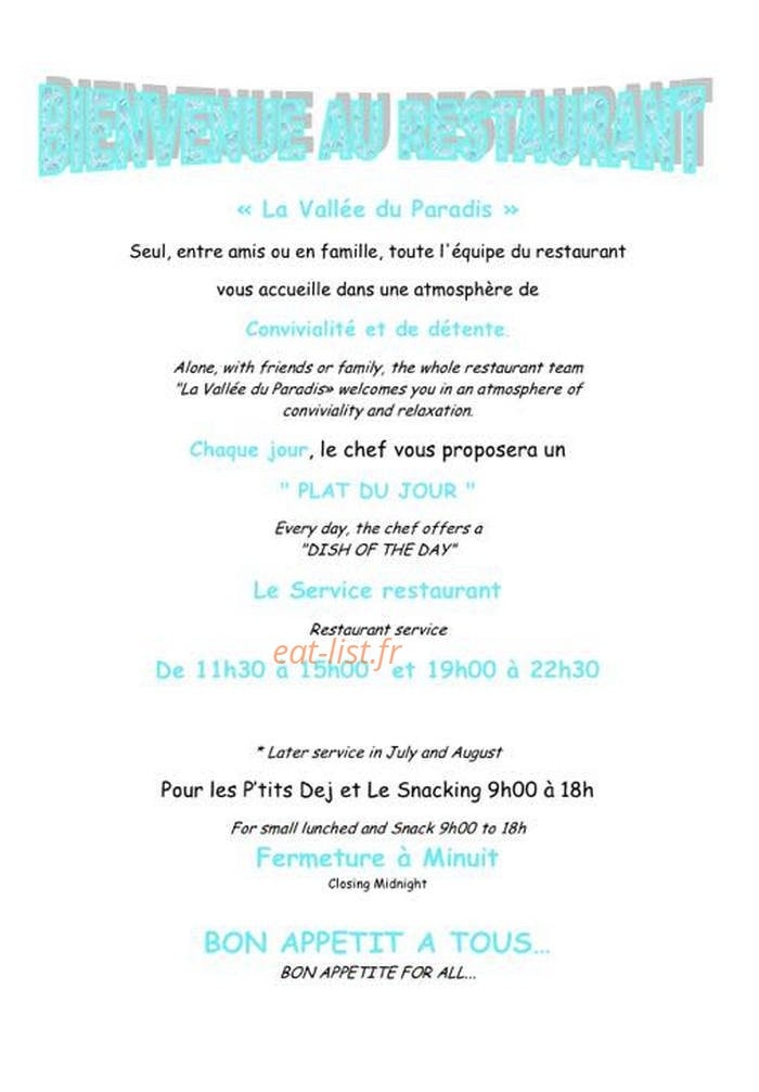 La vallée du paradis — carte page 1