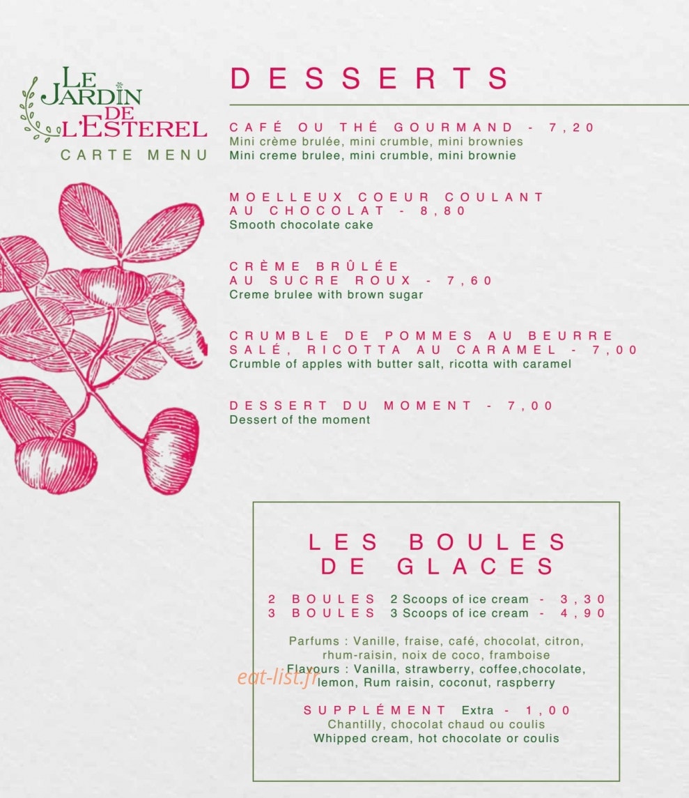 Le Jardin de l Esterel — carte page 6