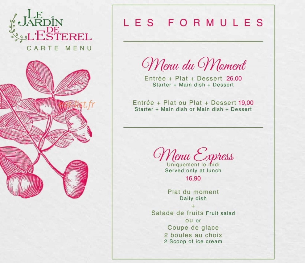 Le Jardin de l Esterel — carte page 4