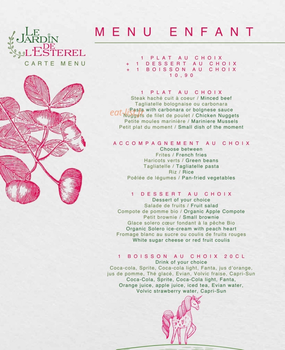 Le Jardin de l Esterel — carte page 5