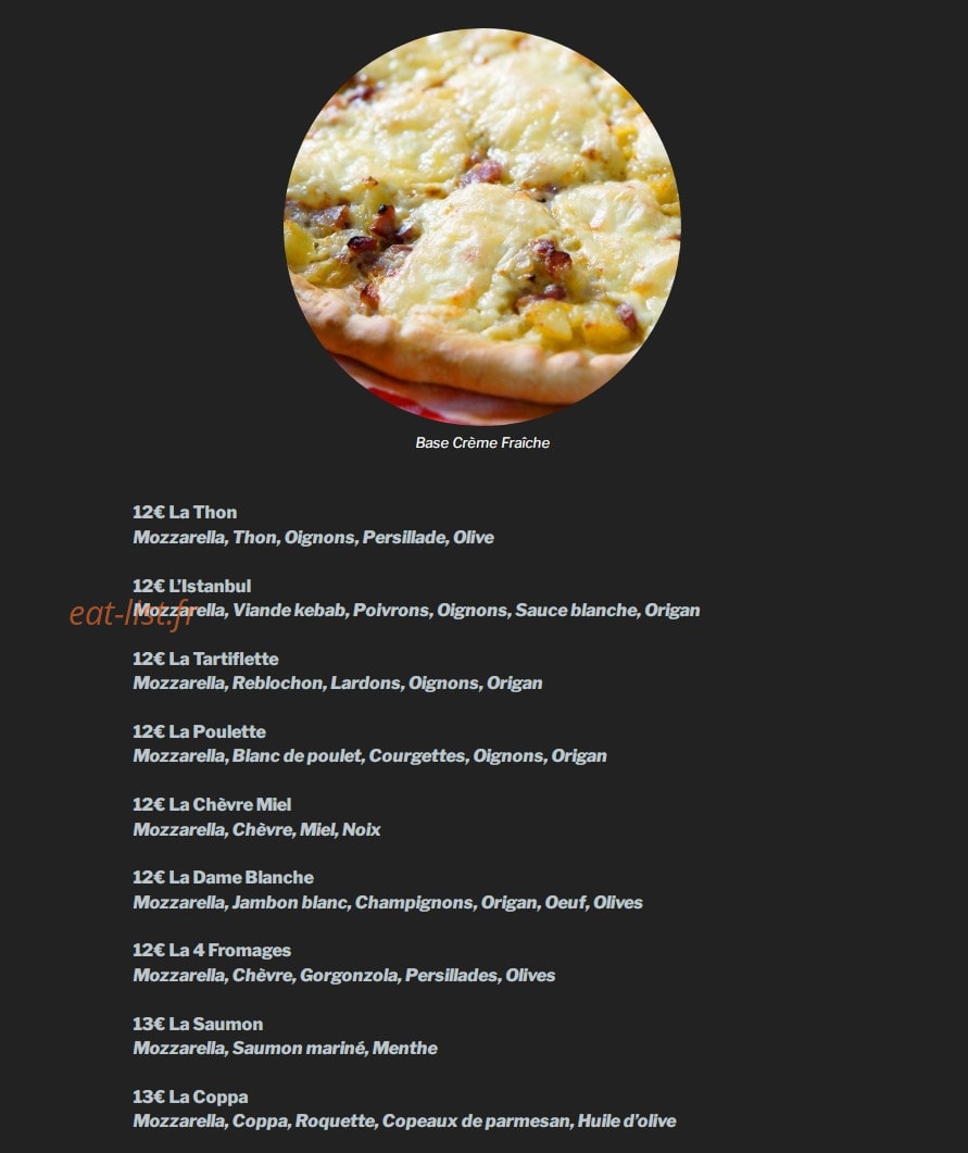 La Pizz' — carte page 2