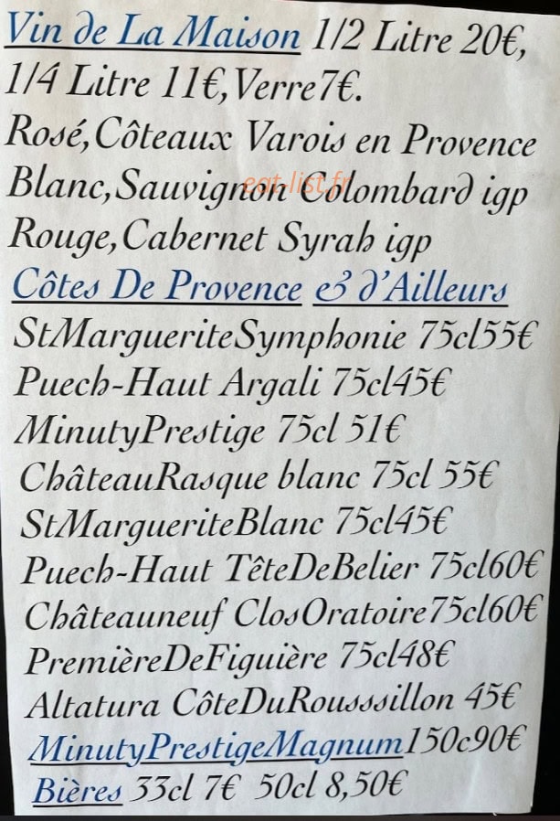 Le Relais Des Calanques — carte page 4