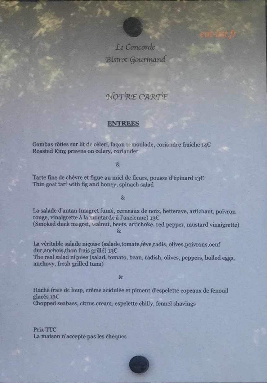 Le Concorde — carte page 1