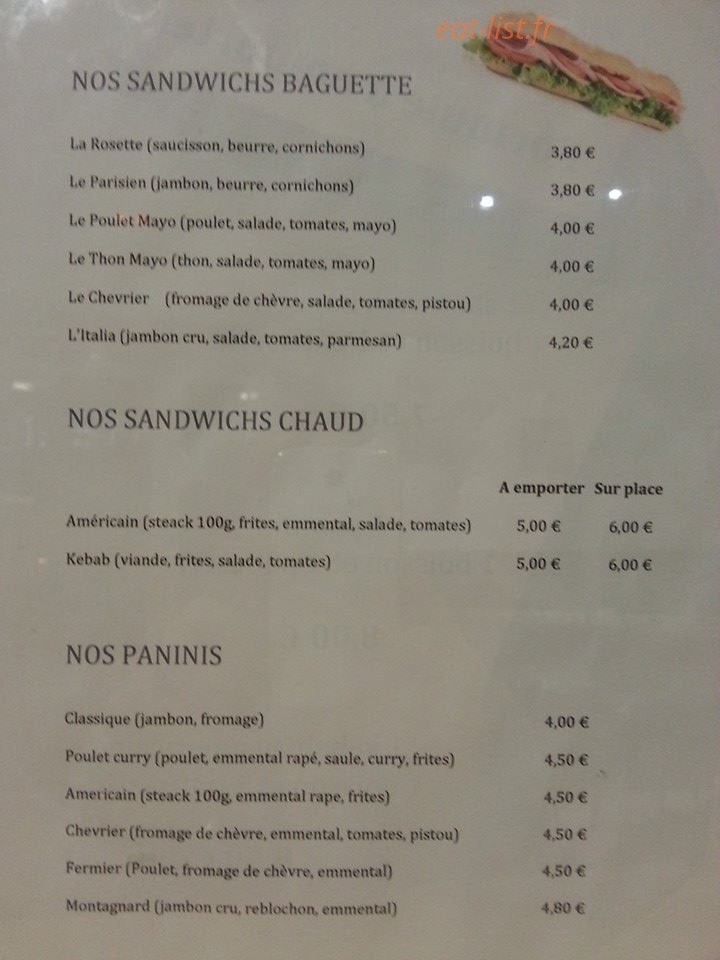 Le Croq'en Bouche — carte page 1