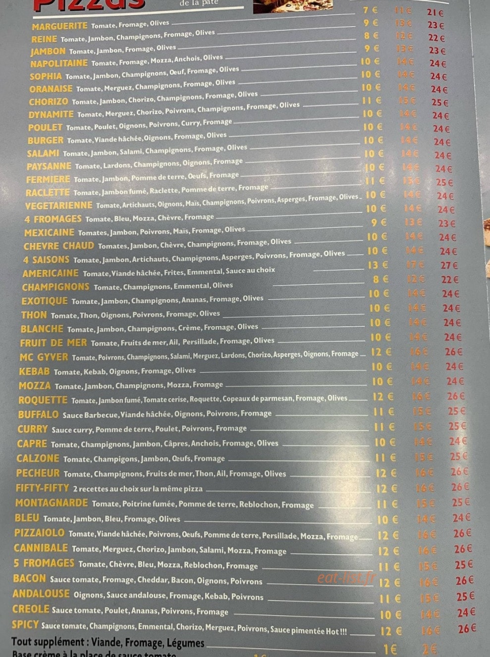 O pizzaiolo — carte page 2