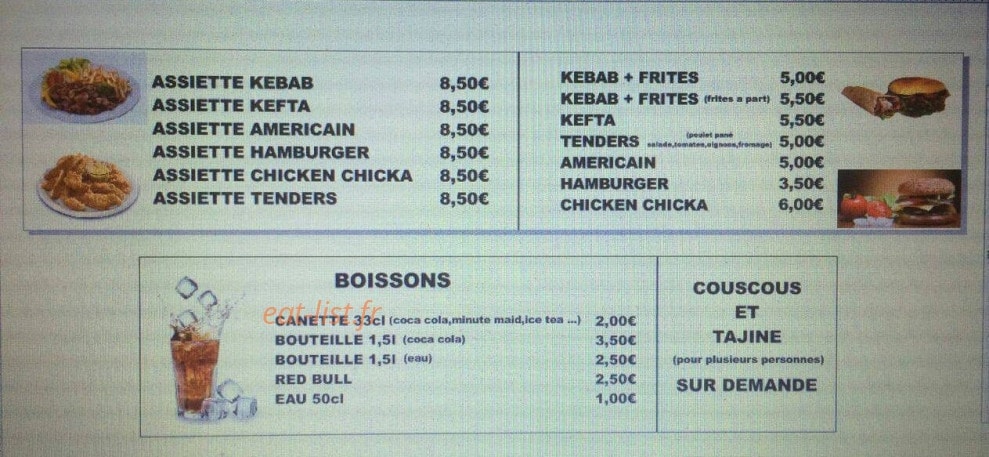 Vido Snack — carte page 1