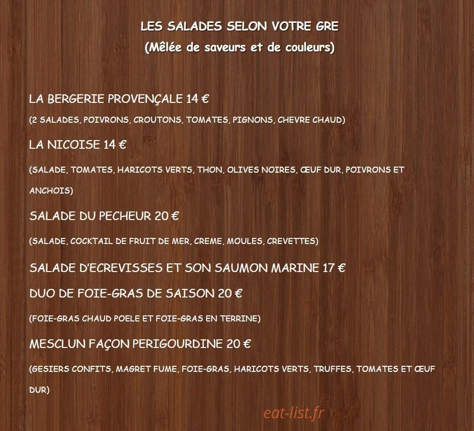 La Bergerie Provençale — carte page 5