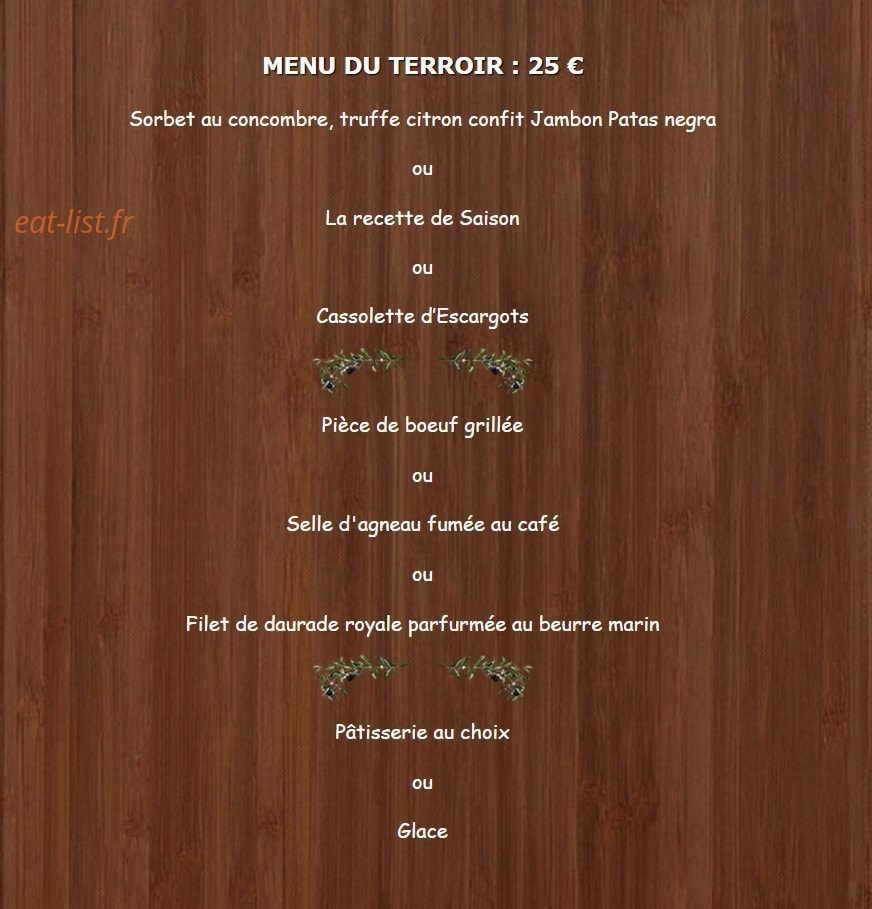 La Bergerie Provençale — carte page 1