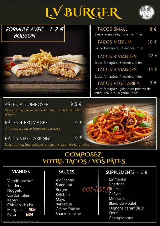 LV Burger — carte page 4