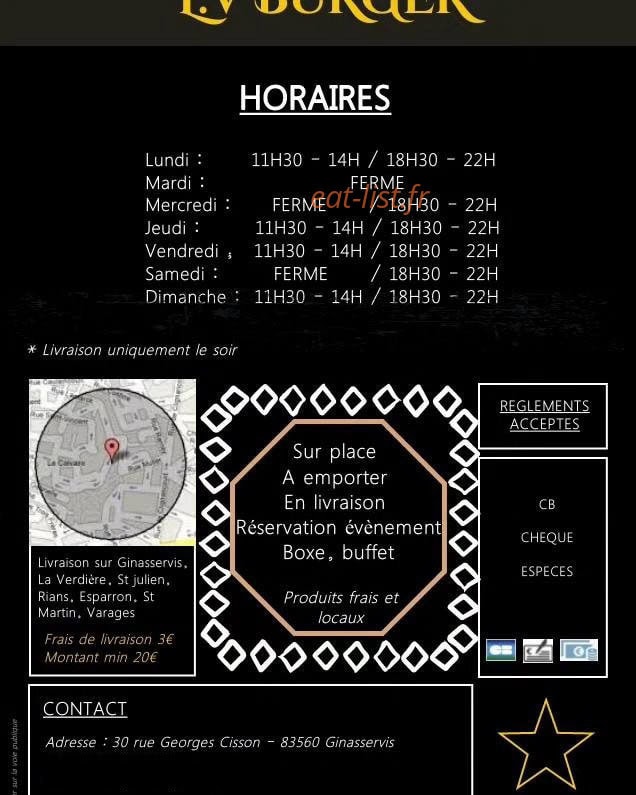LV Burger — carte page 6