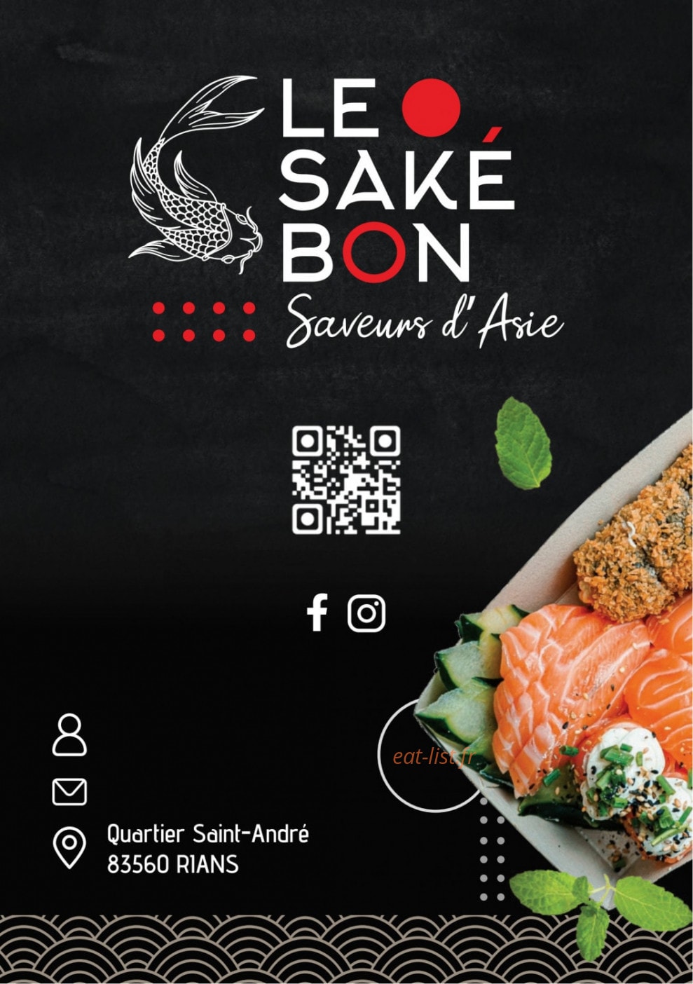 Le Saké Bon — carte page 1