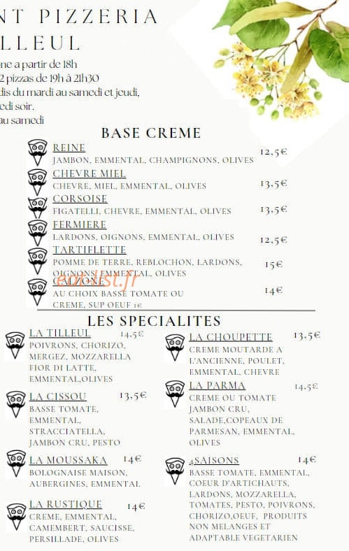 Le Tilleul — carte page 2