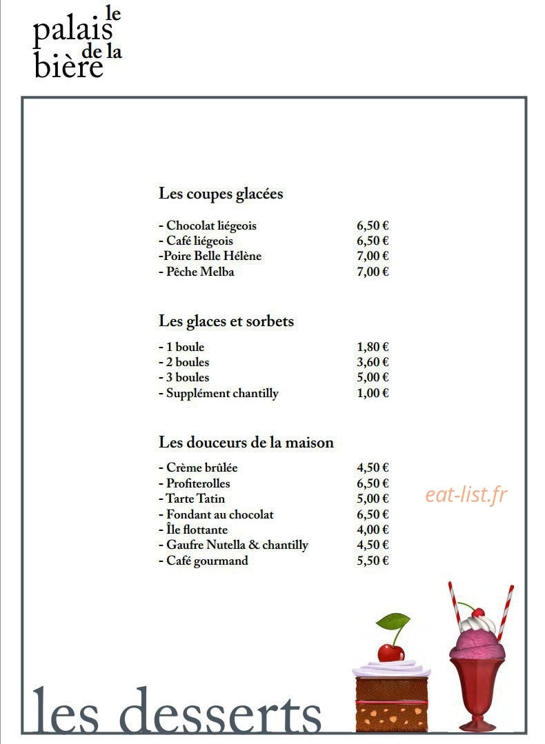 Le Palais de la Bière — carte page 7