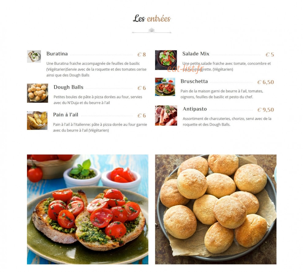 Sulla Pasta — carte page 1