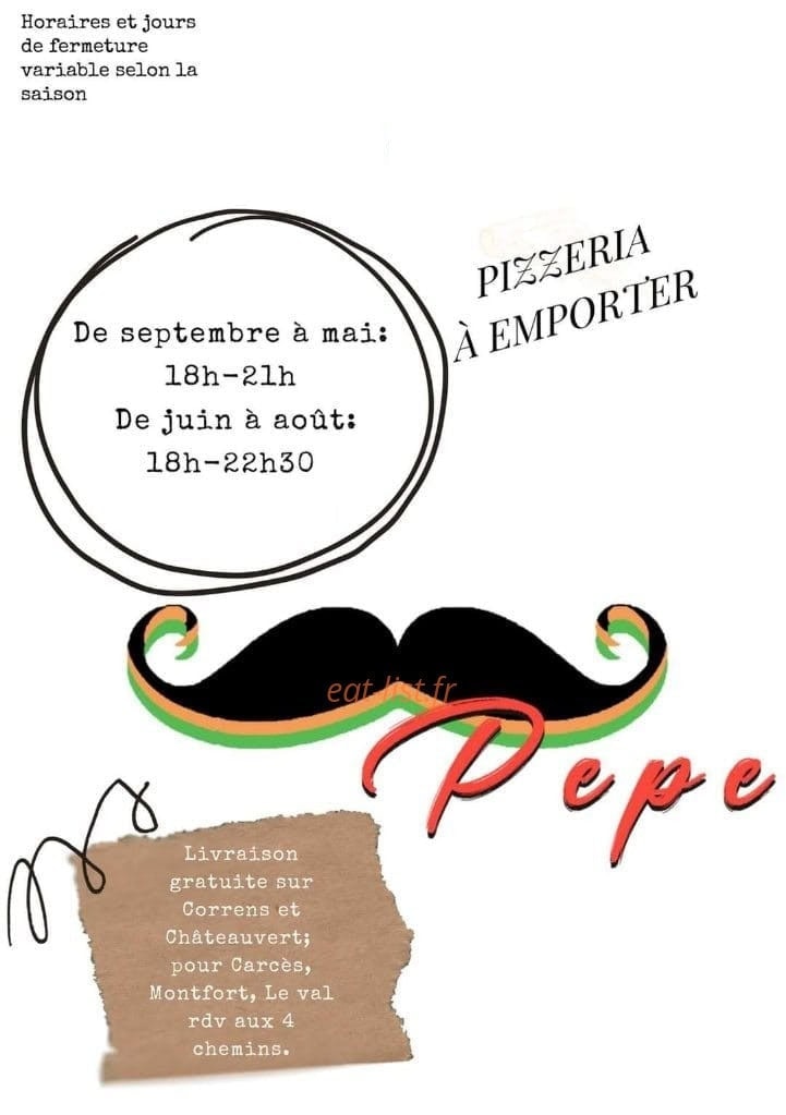 Chez Pepe — carte page 1