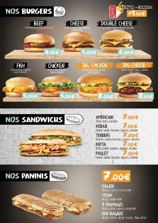 Coti'tacos burger — carte page 2
