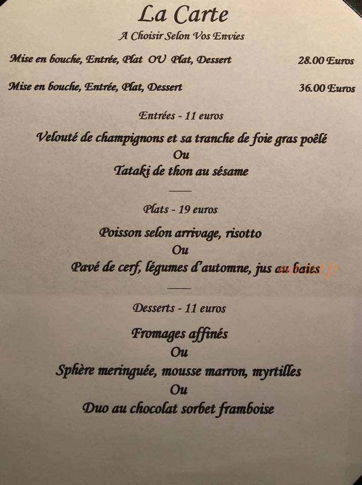 Food'Amour — carte page 1