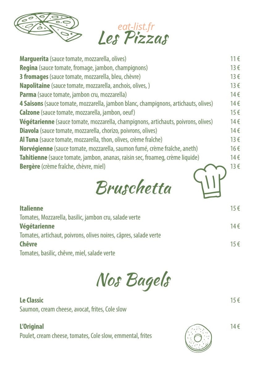Beach Café — carte page 3