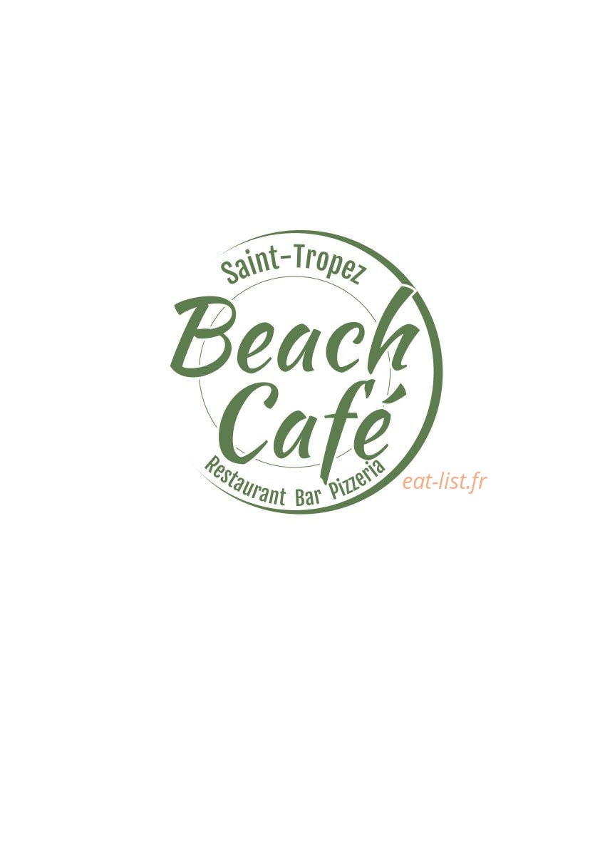Beach Café — carte page 1