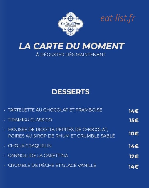 La Casettina — carte page 3