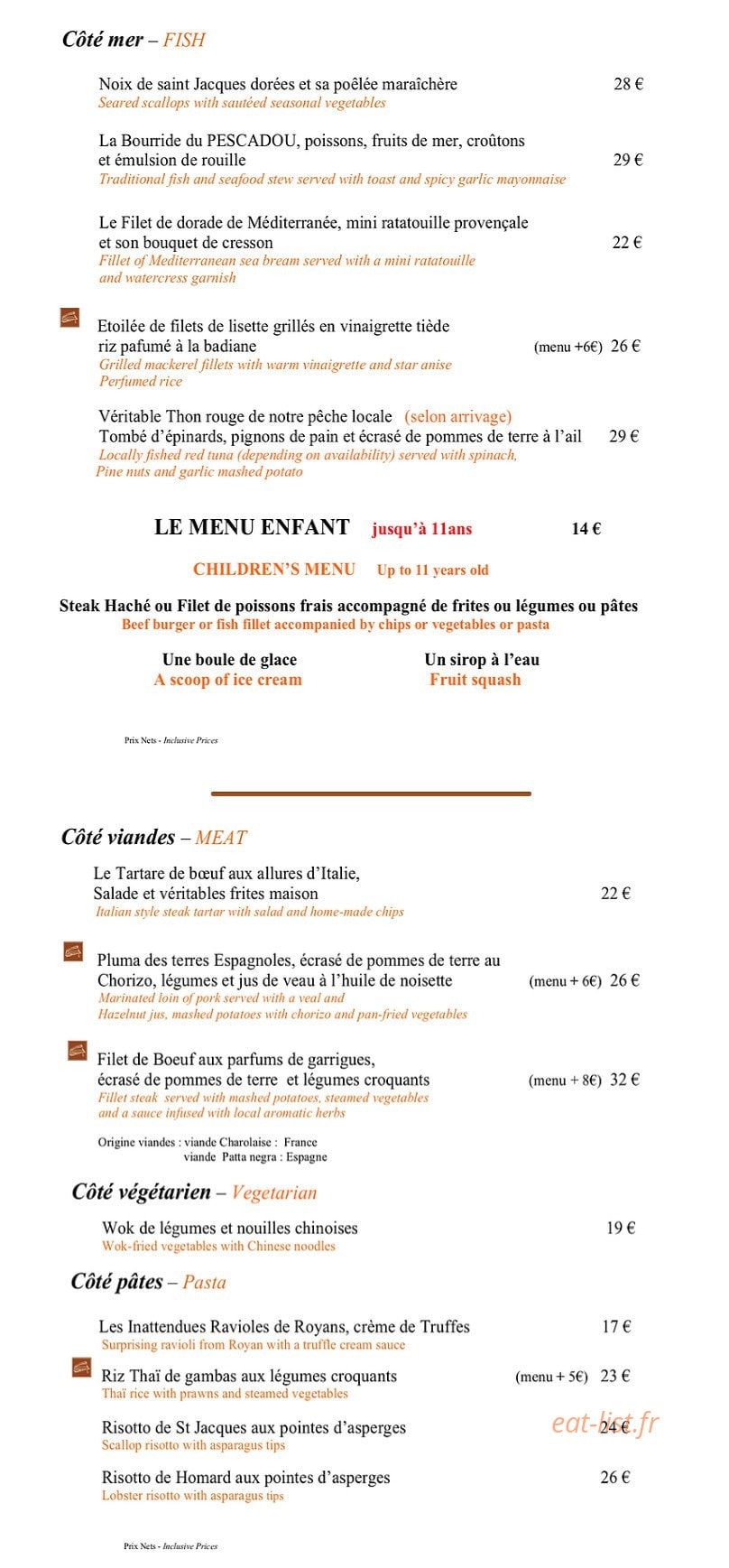 Le Pescadou — carte page 2