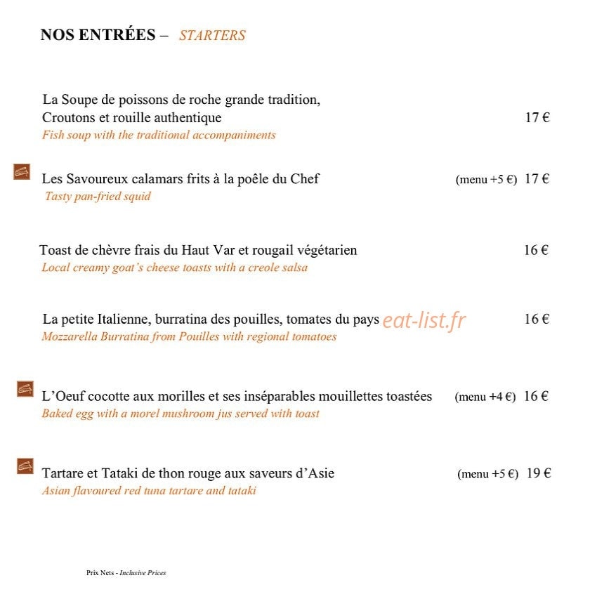 Le Pescadou — carte page 1