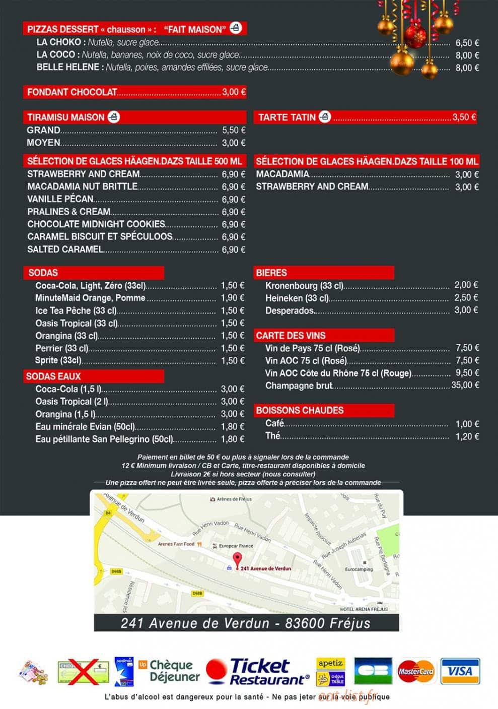 Ace Pizza — carte page 4