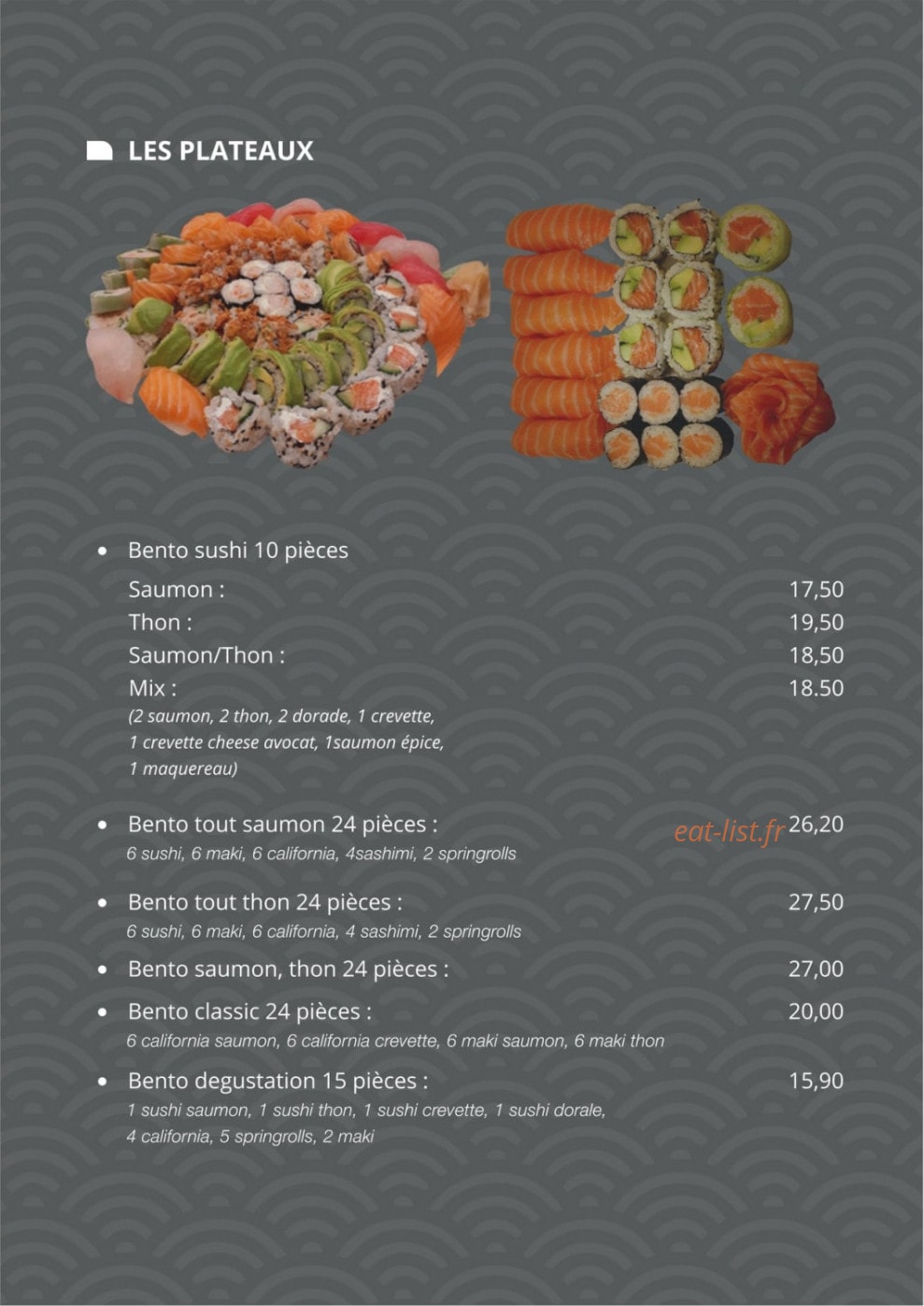Aiko Sushi — carte page 4