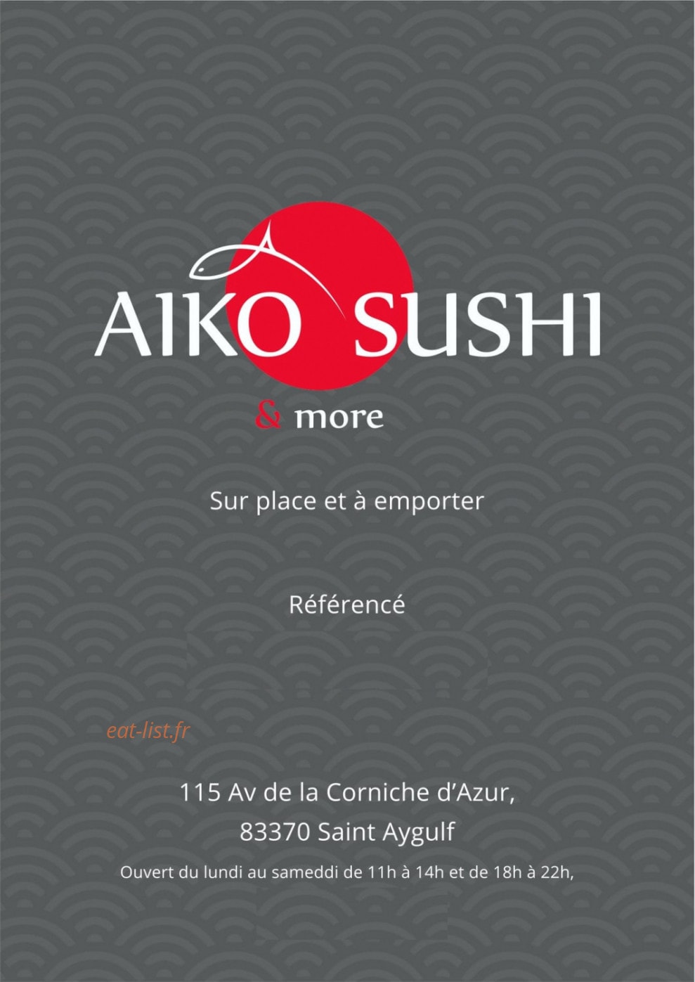 Aiko Sushi — carte page 8