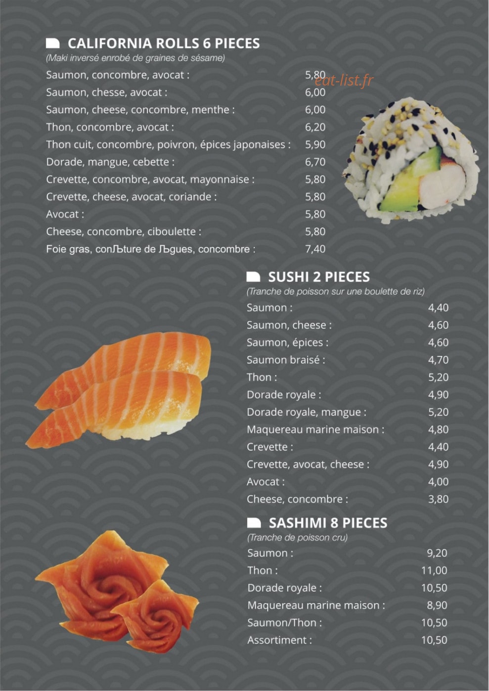 Aiko Sushi — carte page 2