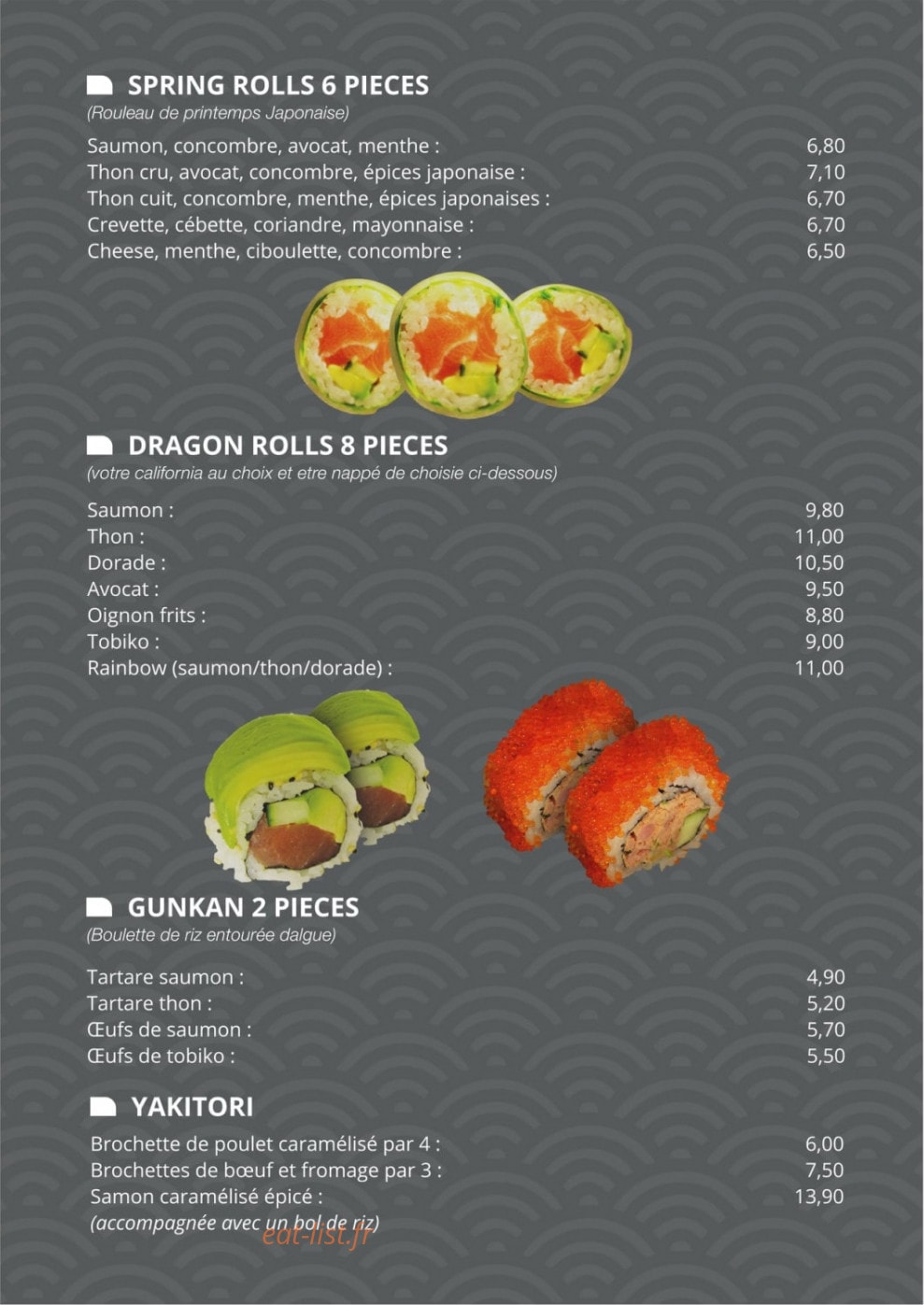 Aiko Sushi — carte page 6