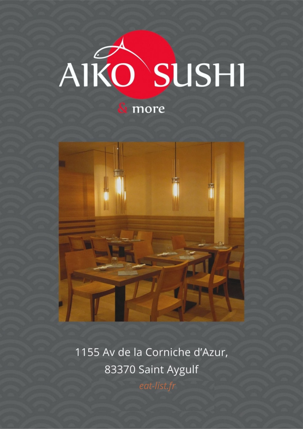 Aiko Sushi — carte page 1