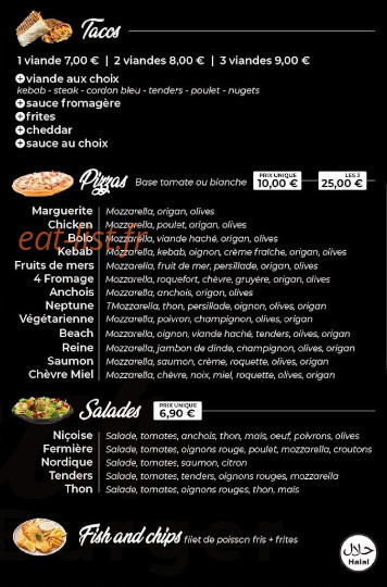 Beach Burger — carte page 3