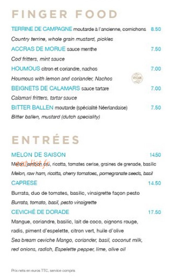 Bleu & Blanc — carte page 1