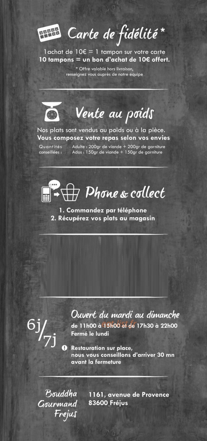 Bouddha Gourmand — carte page 8