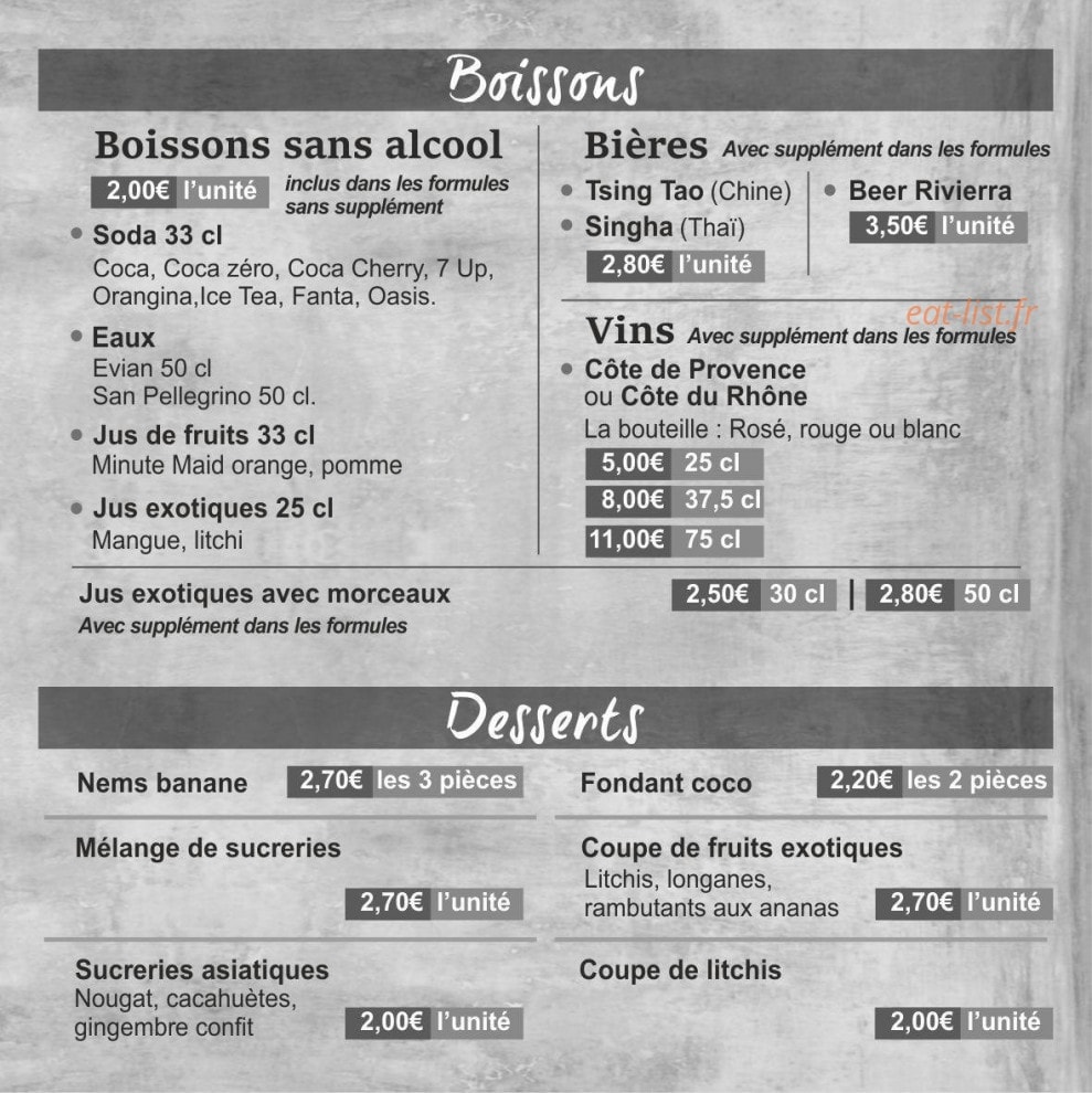 Bouddha Gourmand — carte page 5