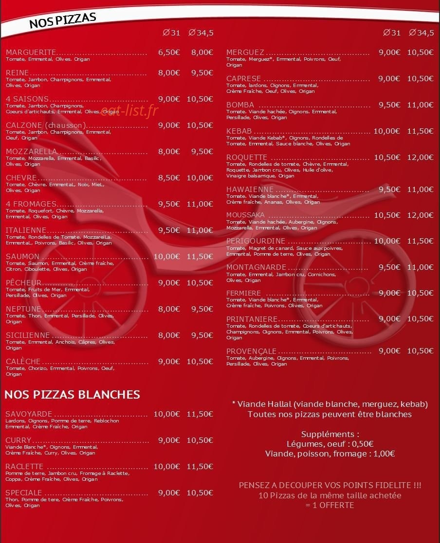 Chez Franck — carte page 1