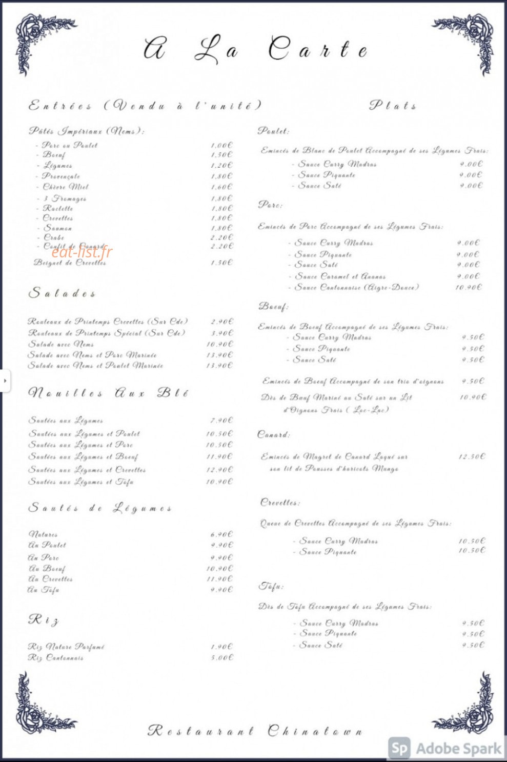 Chinatown — carte page 2