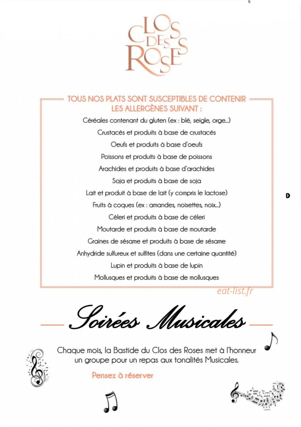 Clos Des Roses — carte page 4