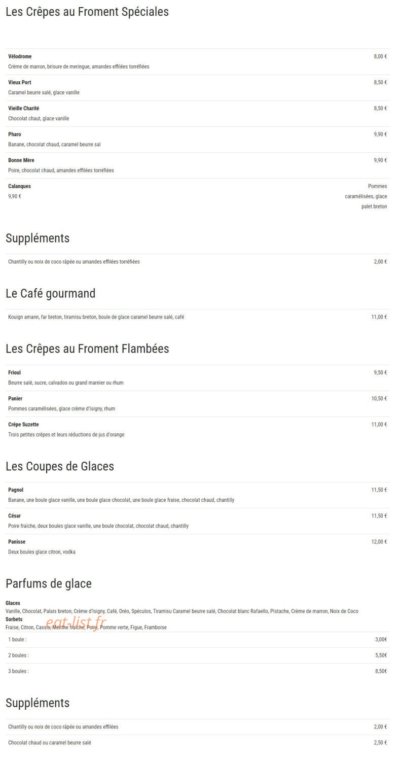 Crêperie l’Évidence — carte page 9