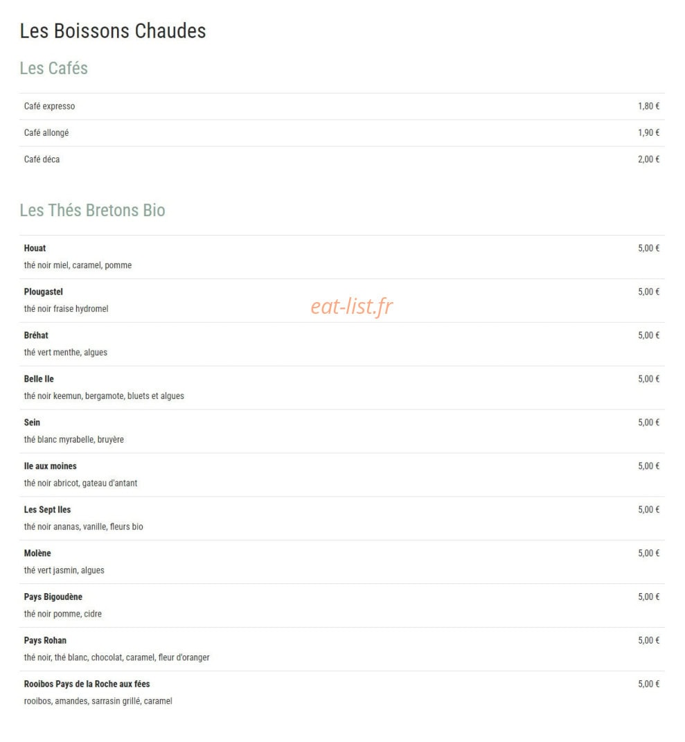 Crêperie l’Évidence — carte page 7