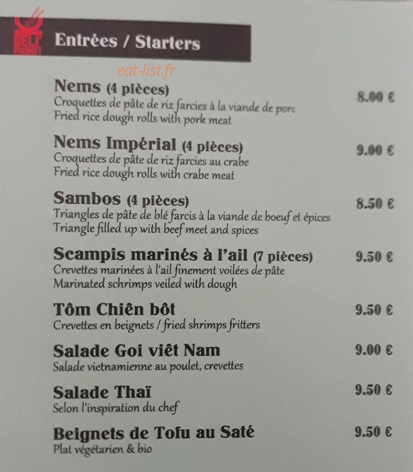 Deli'Phuket — carte page 1