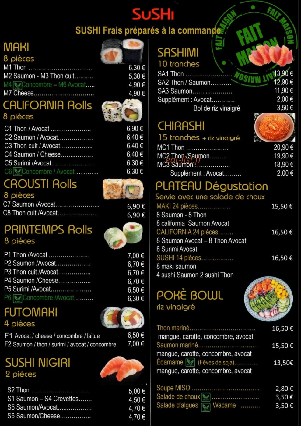 Dim Sum — carte page 1