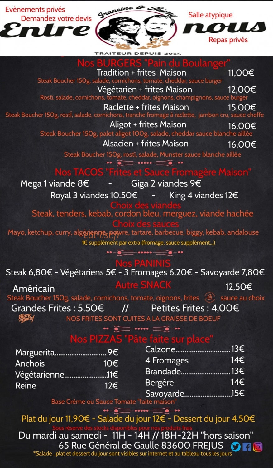 Entre Nous — carte page 1